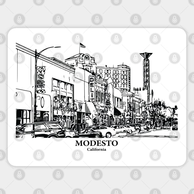 Modesto - California Sticker by Lakeric